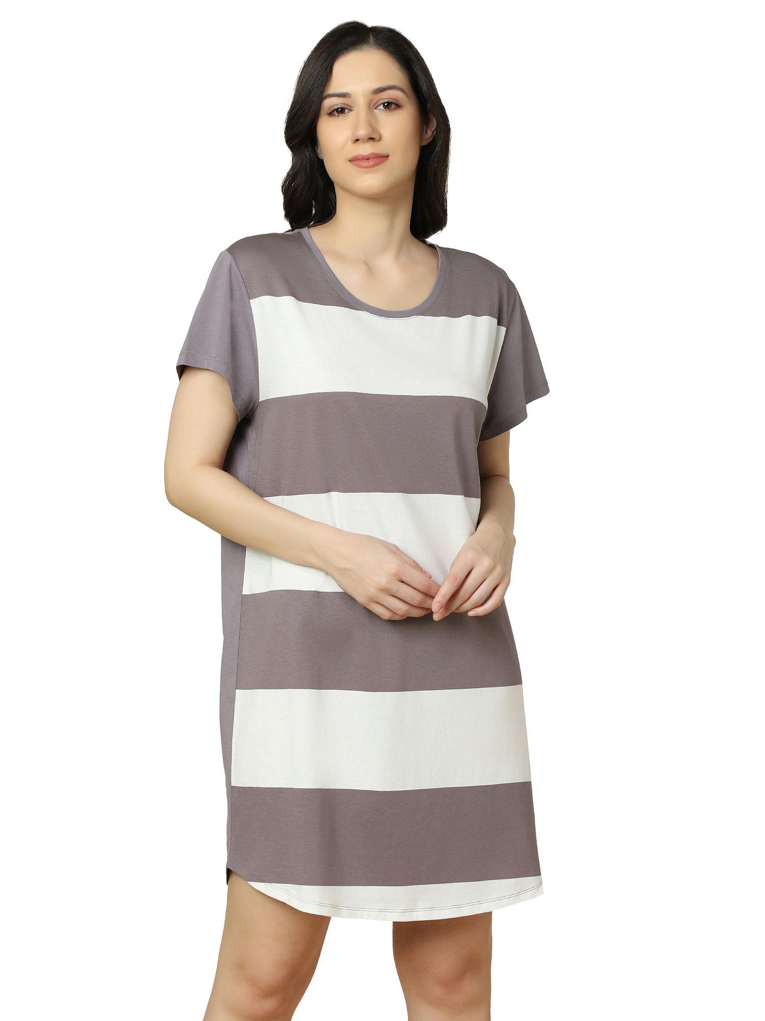 organic cotton ndk nightdresses - grey