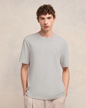 organic cotton regular fit t-shirt with tonal logo