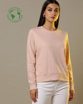 organic cotton round-neck sweatshirt