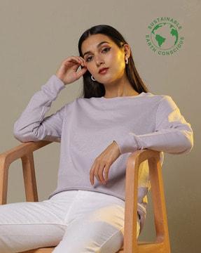 organic cotton round-neck sweatshirt