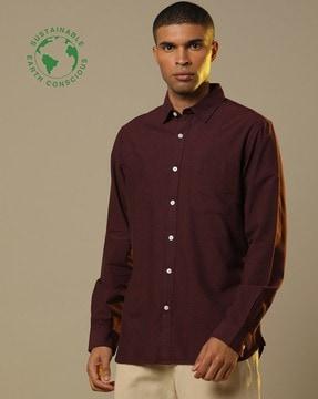 organic cotton shirt with patch pocket