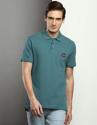 organic cotton solid polo shirt