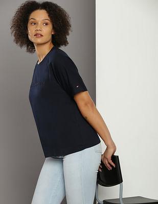 organic cotton tonal embroidered t-shirt