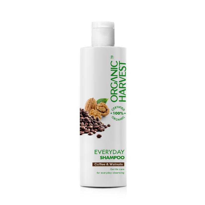 organic harvest everyday shampoo: coffee & walnuts for dry & frizzy hair