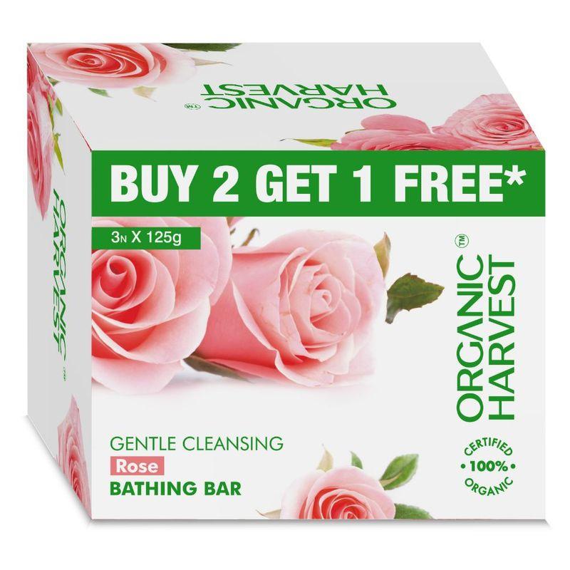 organic harvest gentle cleansing bathing bar - rose (buy 2 get 1 free)