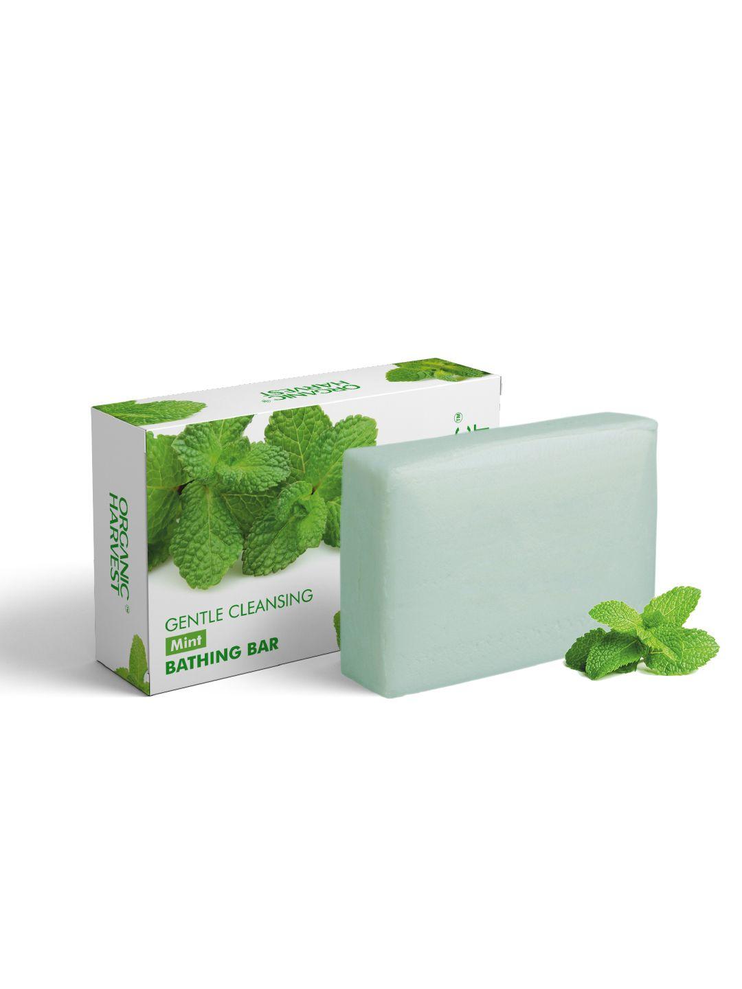 organic harvest gentle cleansing bathing bar with mint extracts