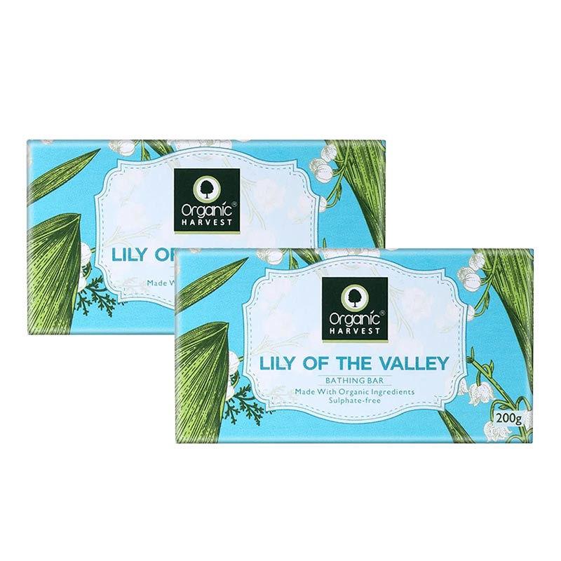 organic harvest lily of the valley bathing bar - pack of 2