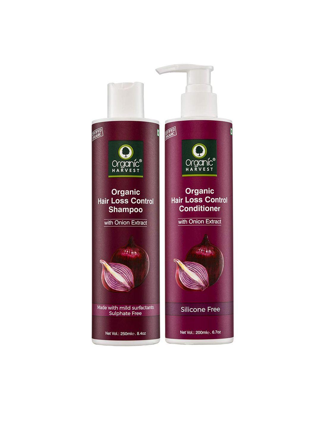 organic harvest red onion shampoo & conditioner combo for hair fall control & hair growth