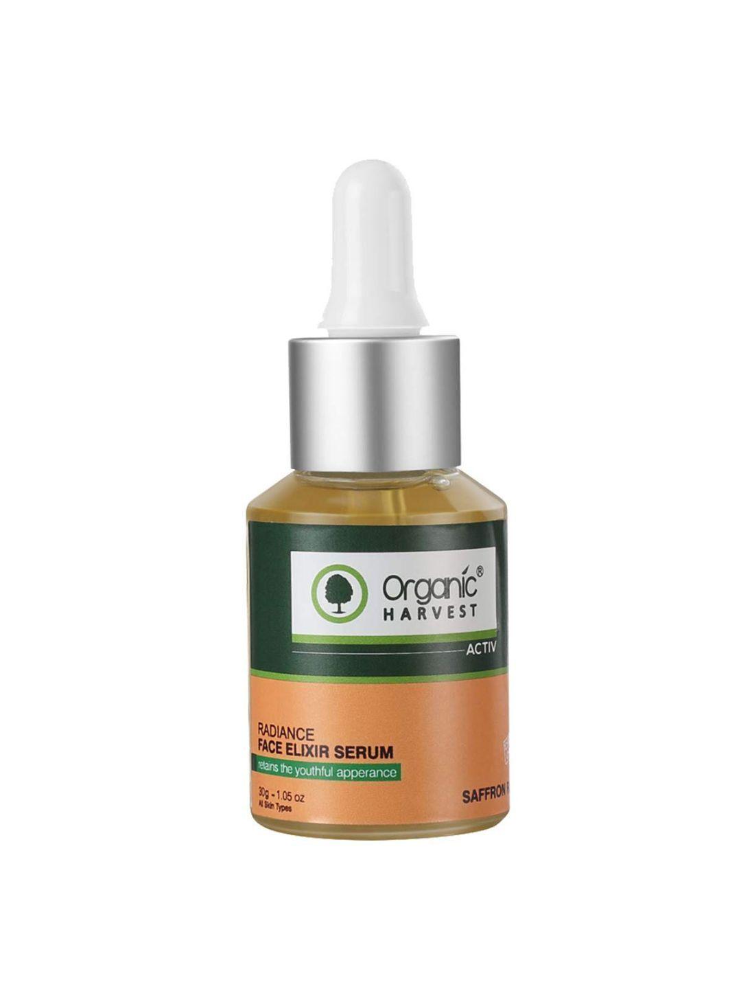organic harvest unisex radiance face elixir serum 30 ml
