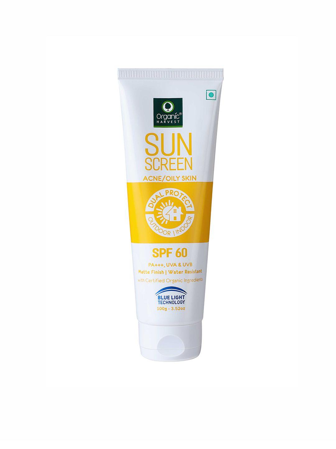 organic harvest unisex sunscreen for oily skin spf 60 100g