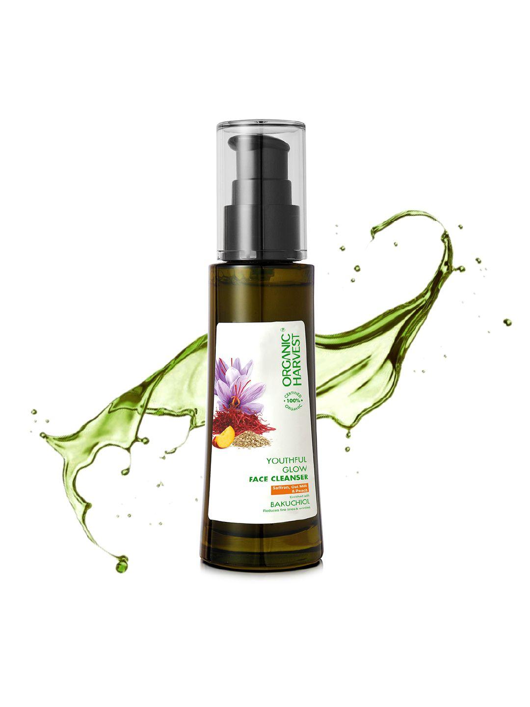 organic harvest youthful glow face cleanser with saffron & peach extracts