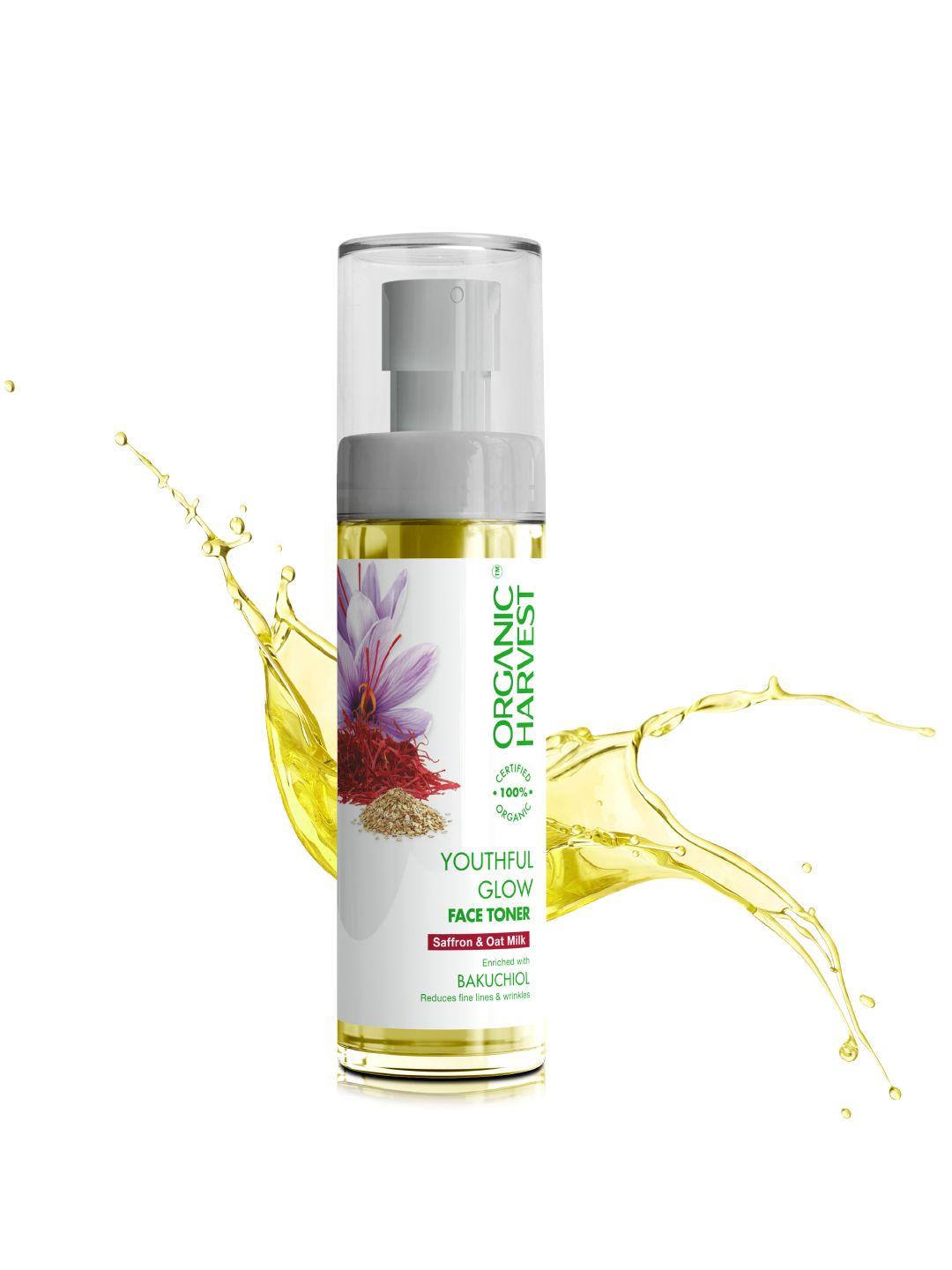 organic harvest youthful glow face toner with saffron & oat milk extracts