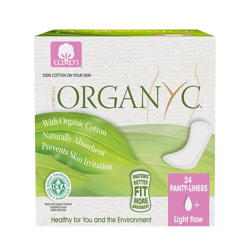 organyc folded pantyliners + 1 light flow - pack of 24