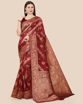 organza saree with border