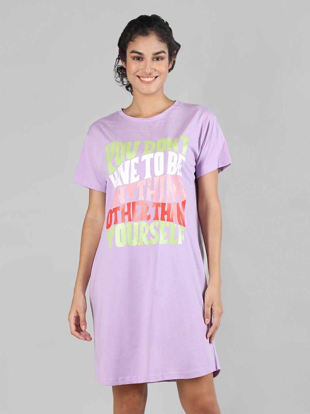 organzaa printed cotton t-shirt nightdress