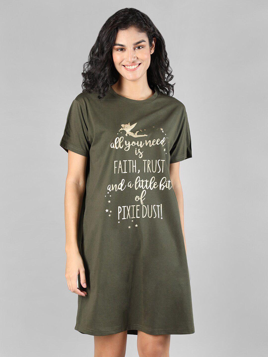 organzaa typography printed t-shirt nightdress