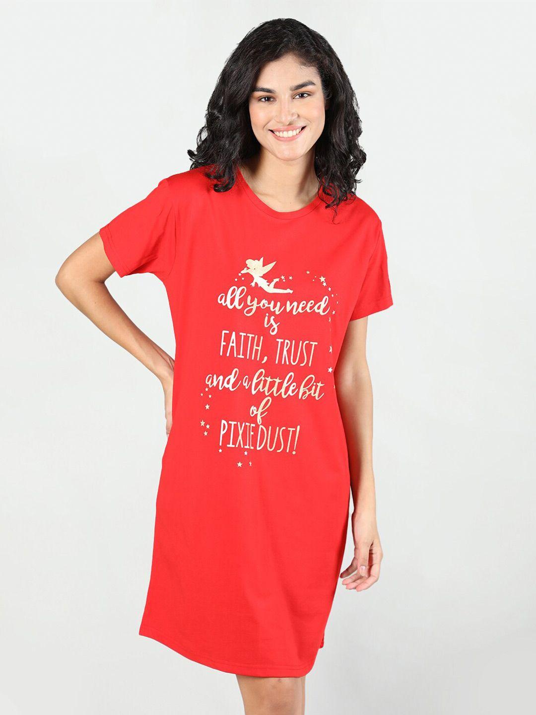 organzaa typography printed t-shirt nightdress