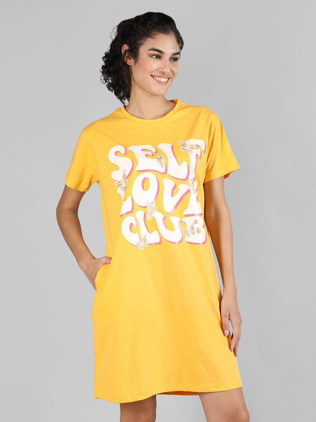 organzaa typography printed t-shirt nightdress