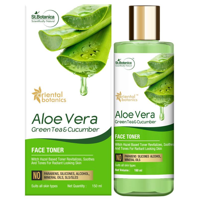 oriental botanics aloe vera, green tea & cucumber face toner