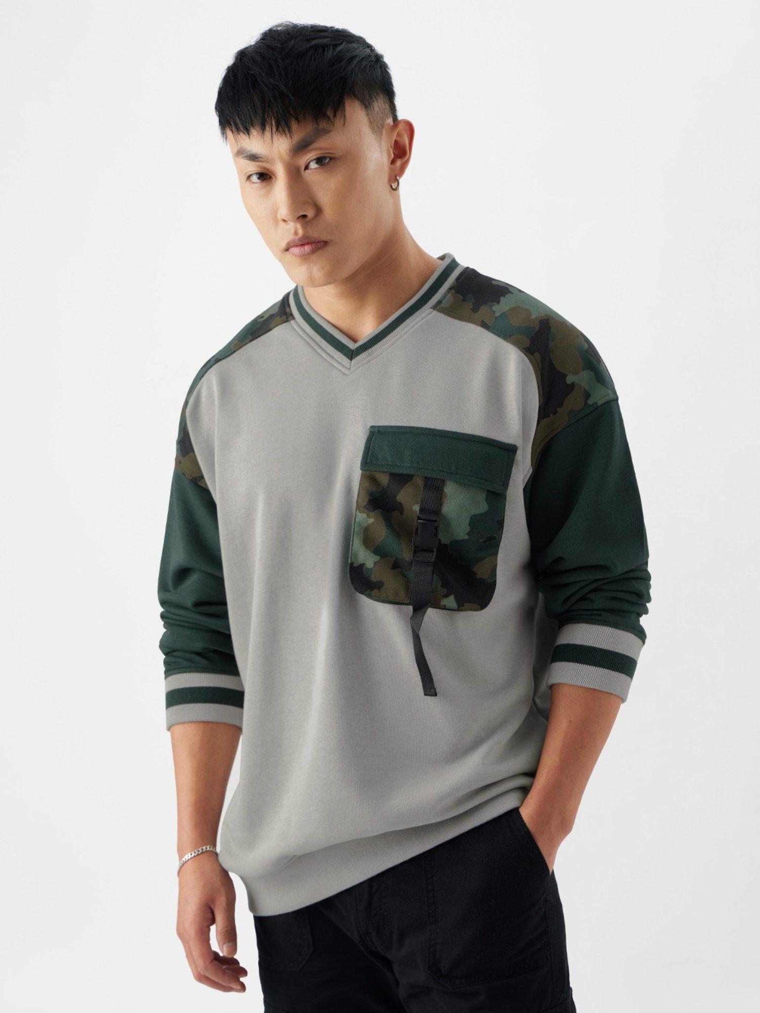 original camo shock men oversized sweatshirt