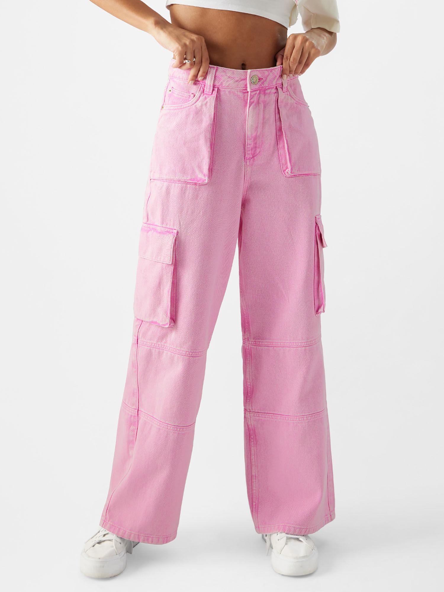 original cargo pink women cargo jeans