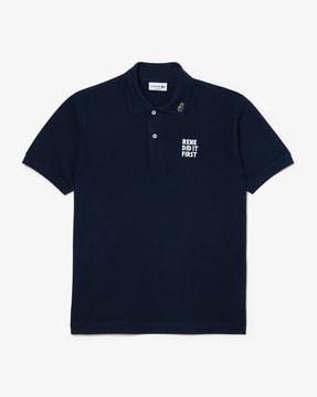 original l.12.12 embroidered slogan polo t-shirt