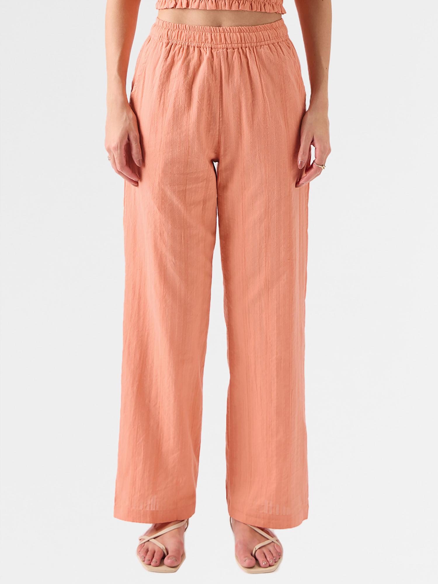 original solids: apricot women pants