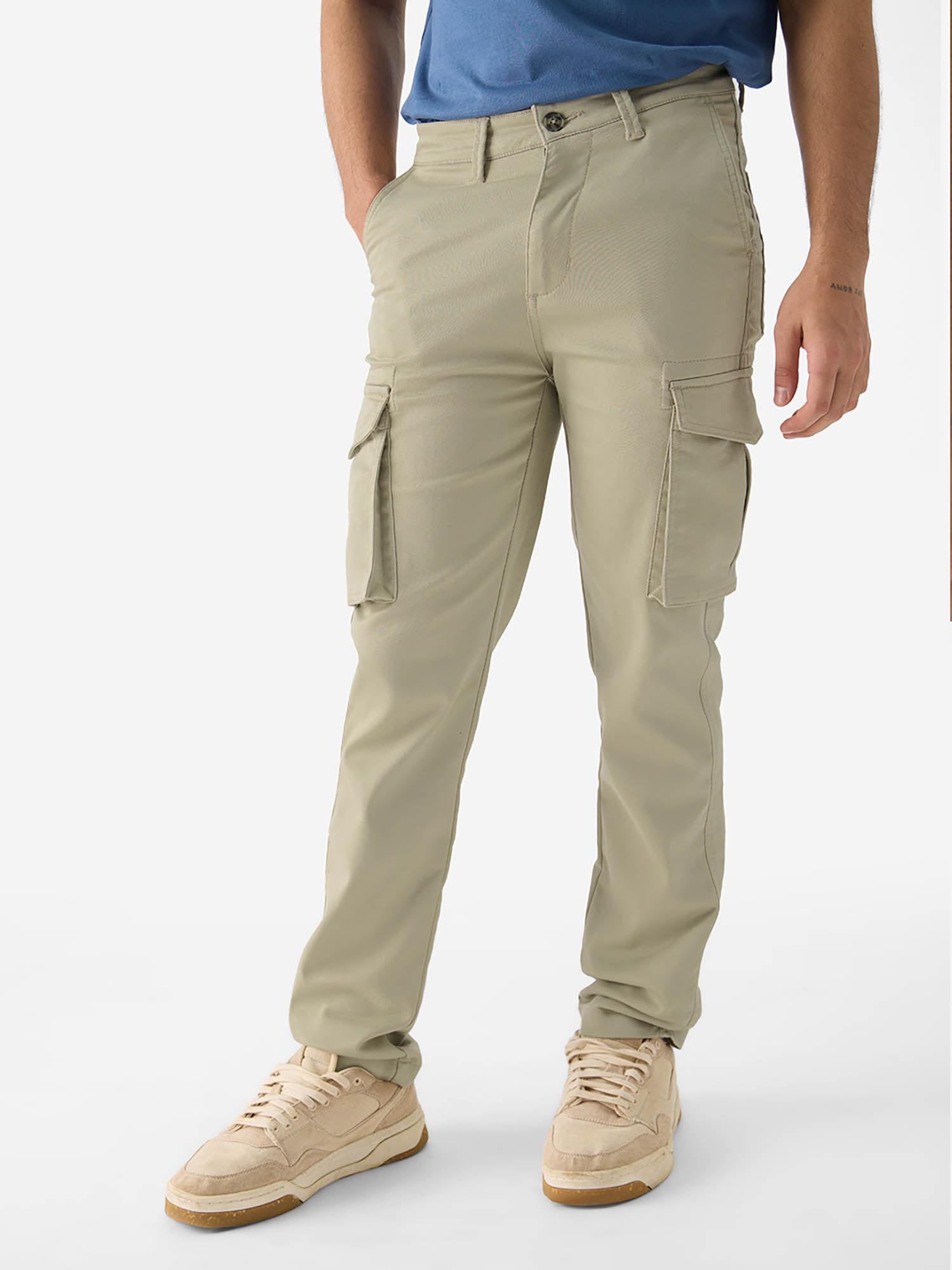 original solids: champagne men cargo pants