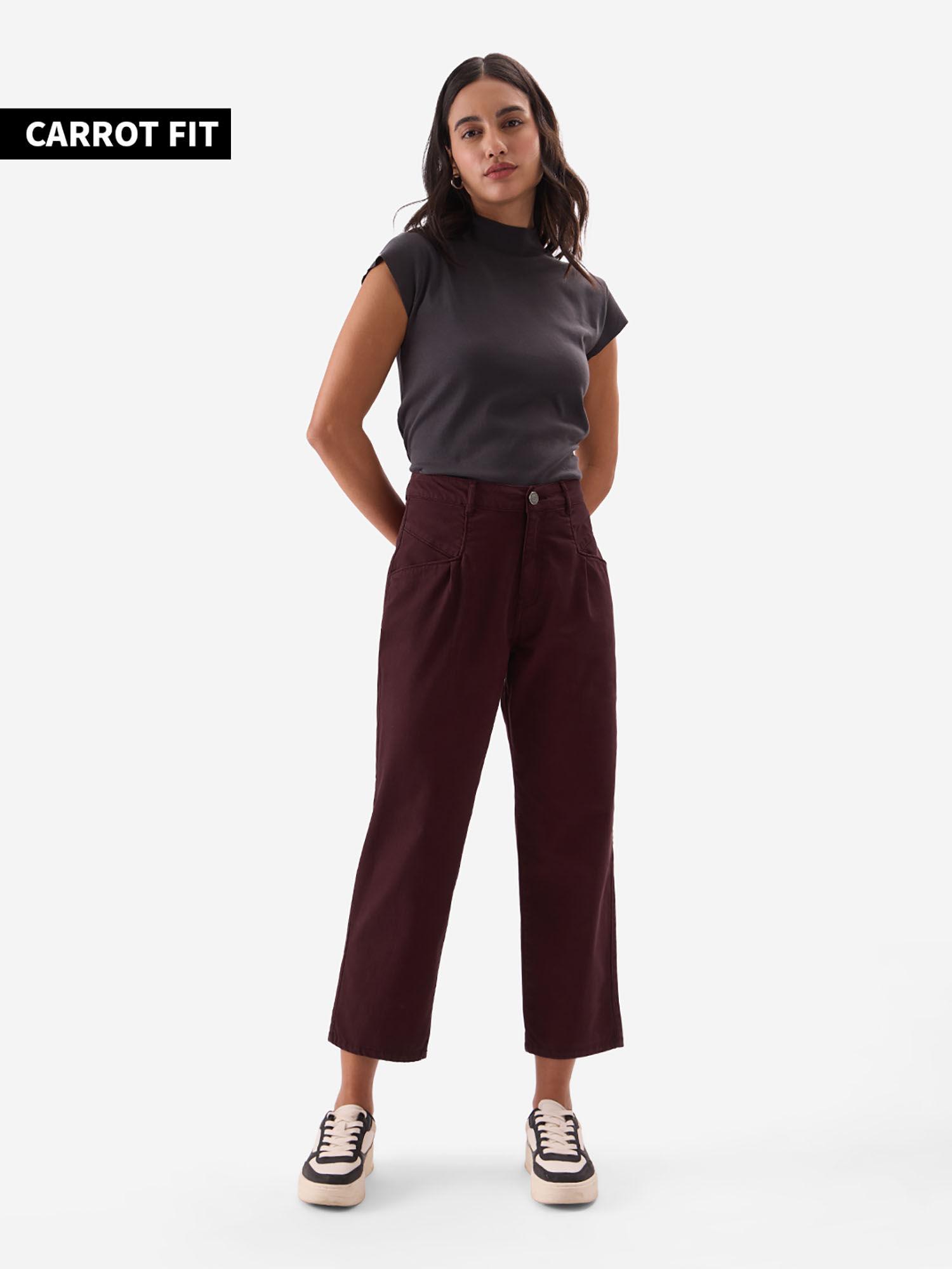 original solids: plum women pant