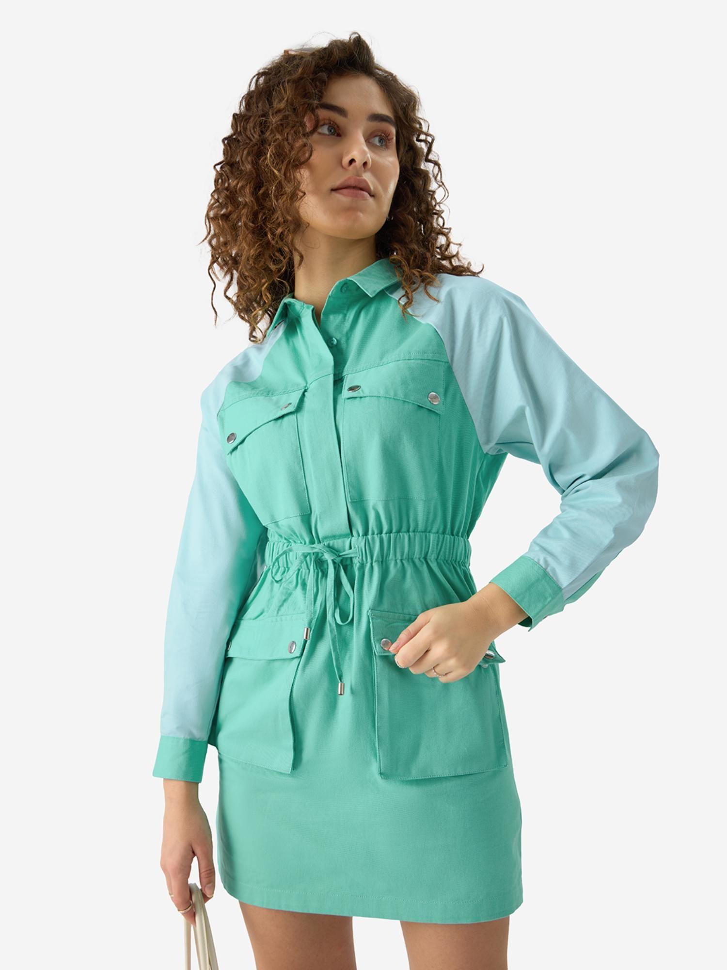 original solids apple mint women shirt dress