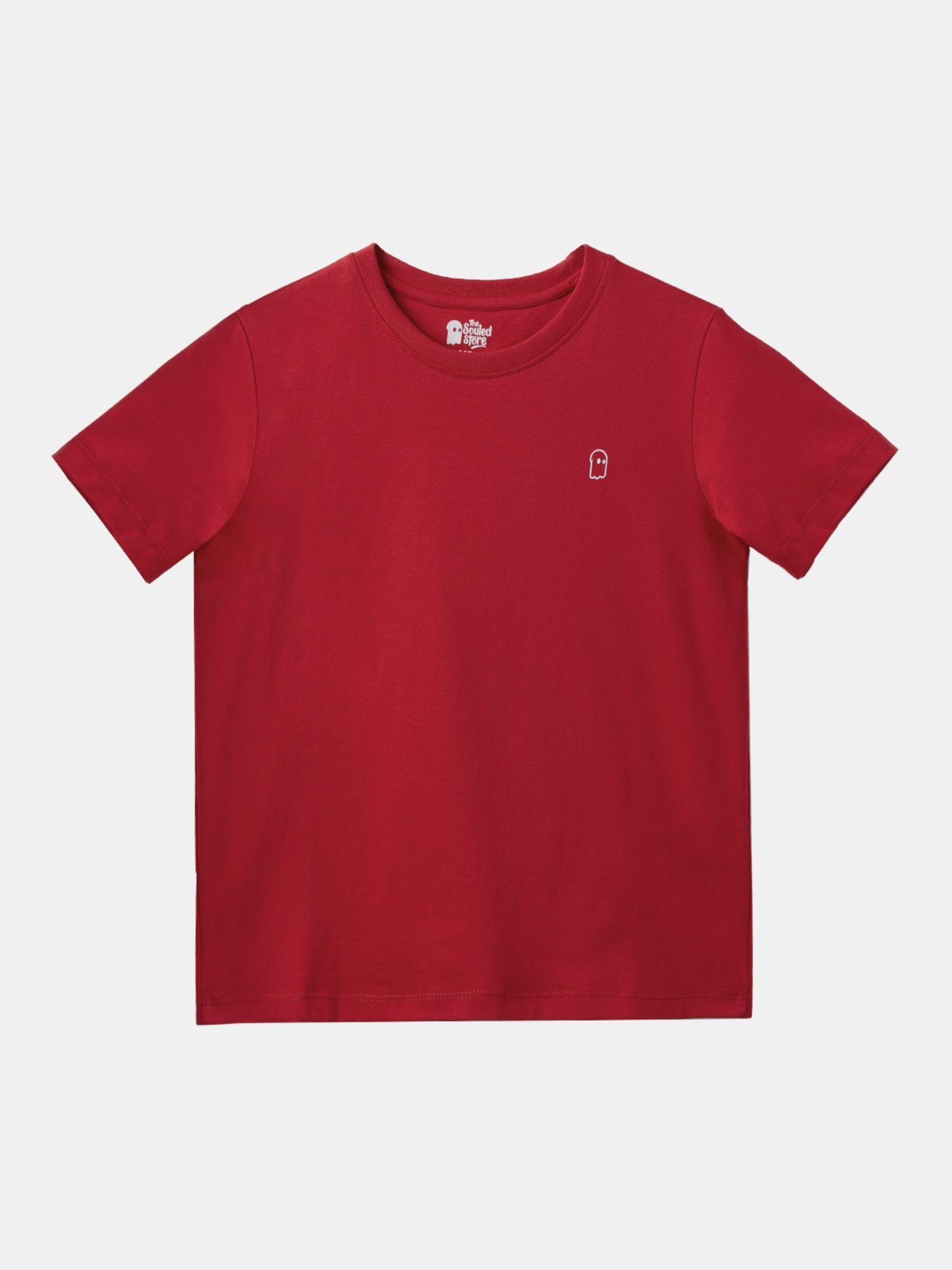 original solids classic red cotton t-shirt for boys
