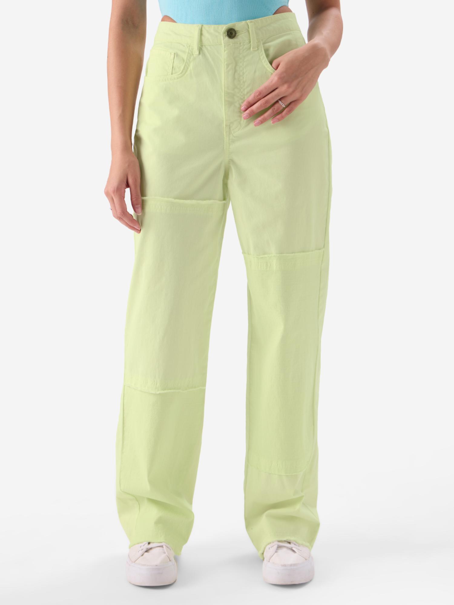 original solids periwinkle straight fit women pant