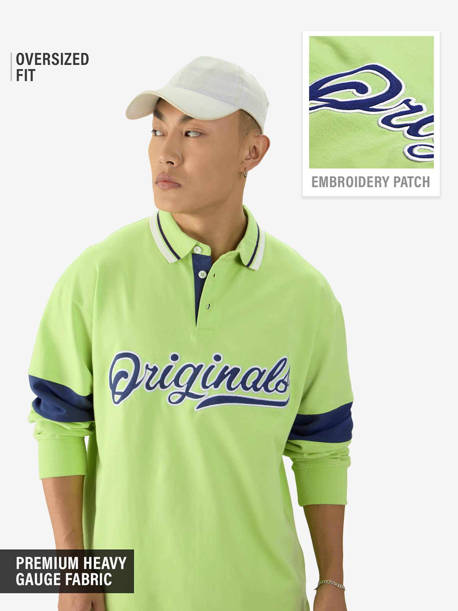 originals: wild lime men rugby polo t-shirt