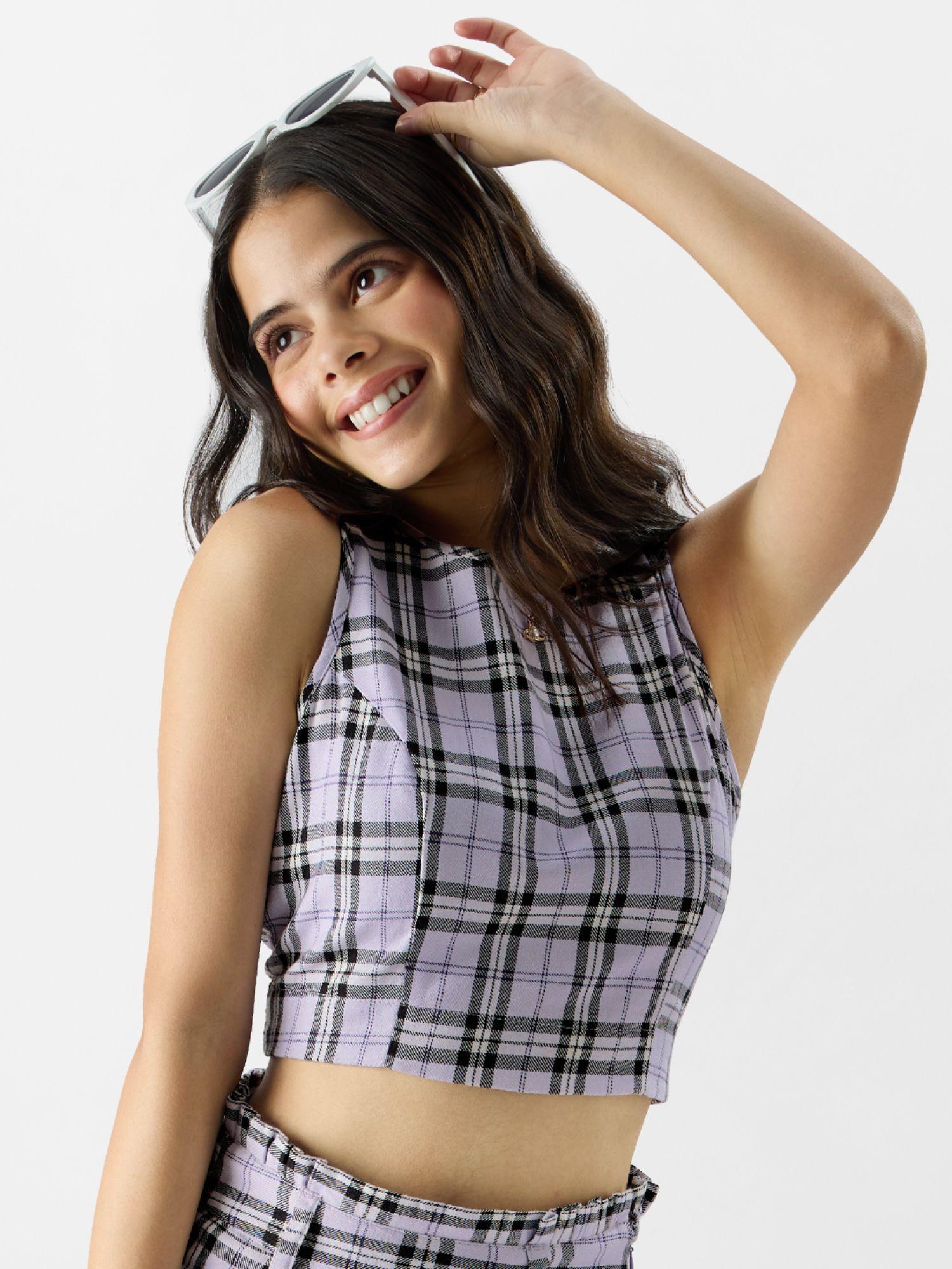 originals : lavender dreams women cropped top