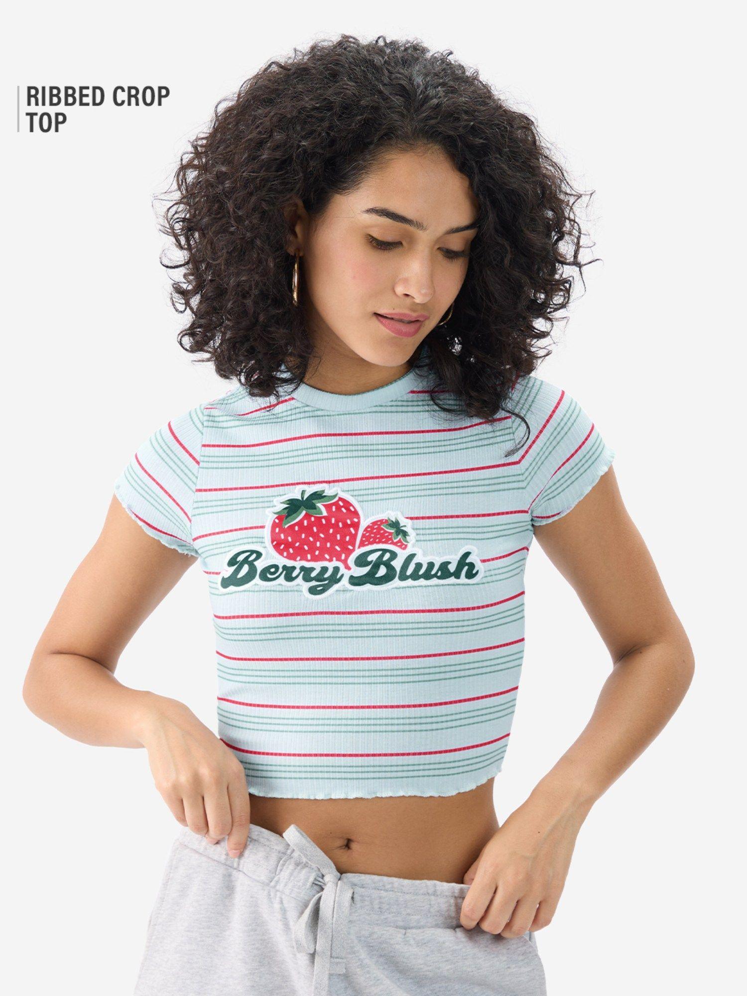 originals berry blush blue women crop top