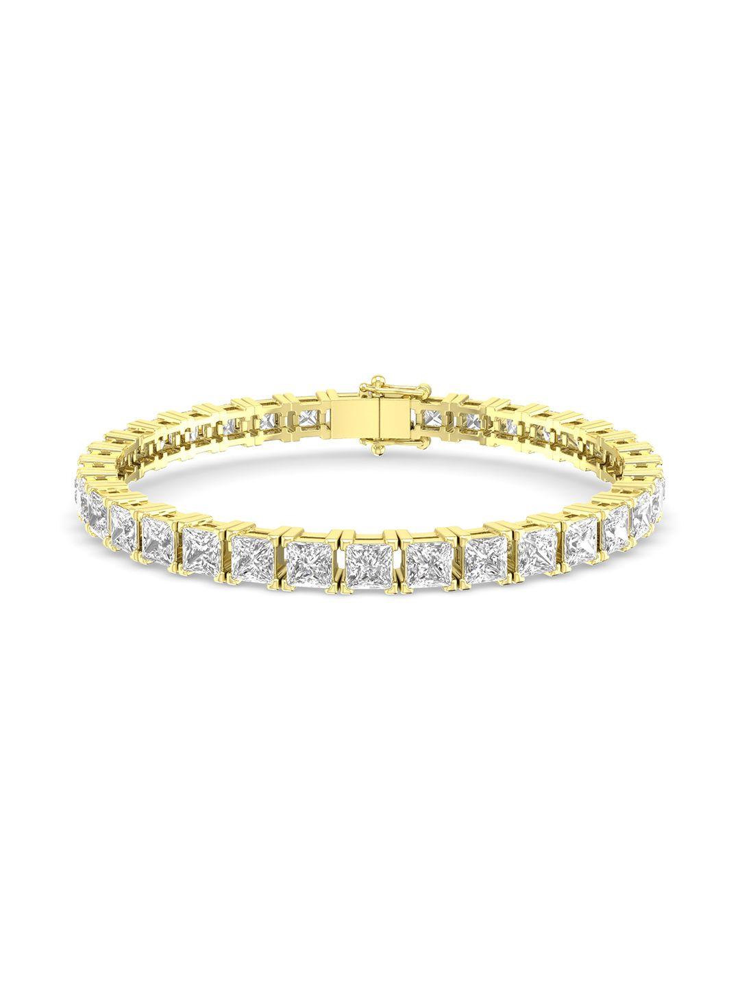 orionz gold plated silver cubic zirconia stone studded charm bracelet