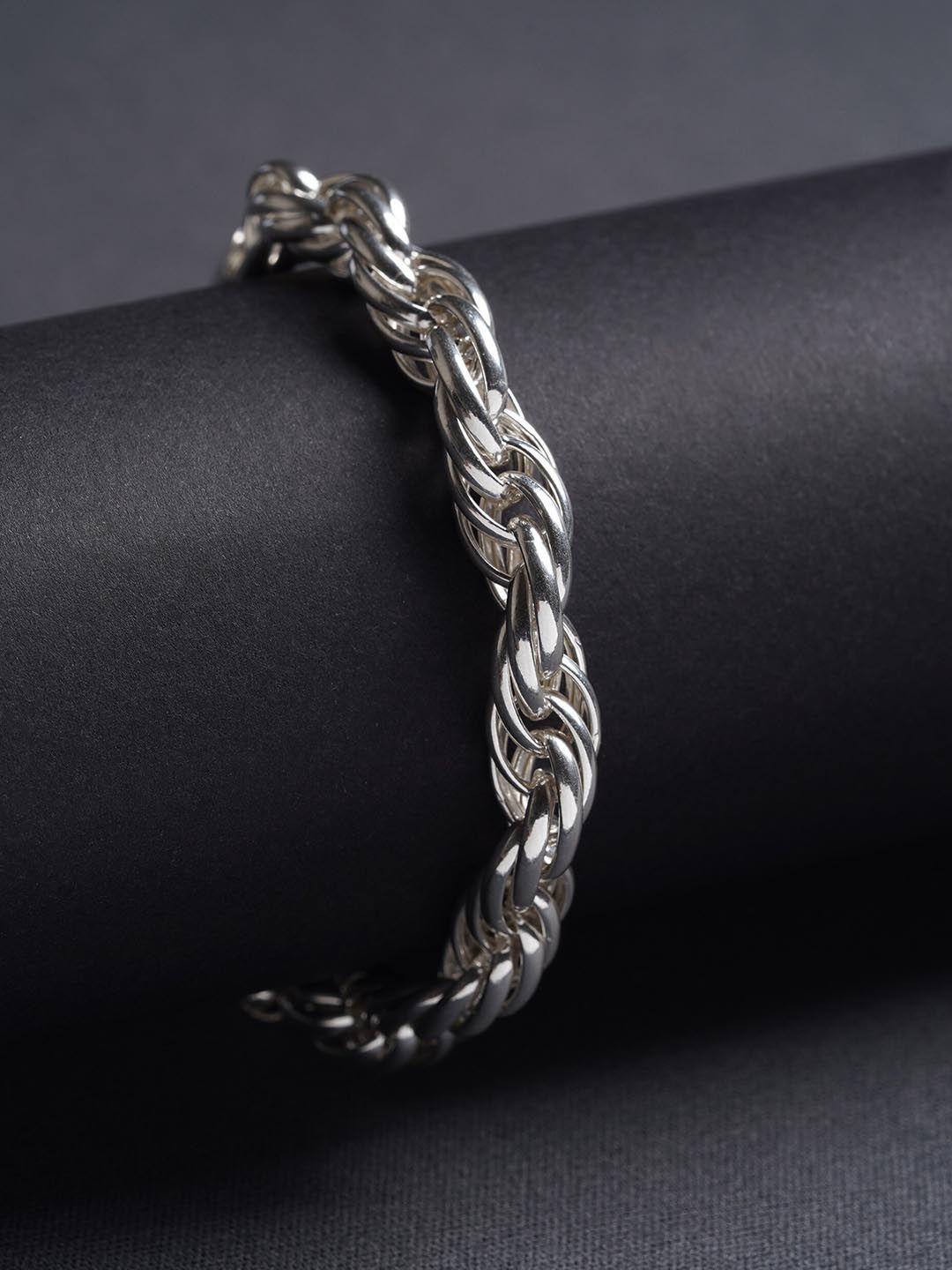 orionz men sterling silver wraparound bracelet