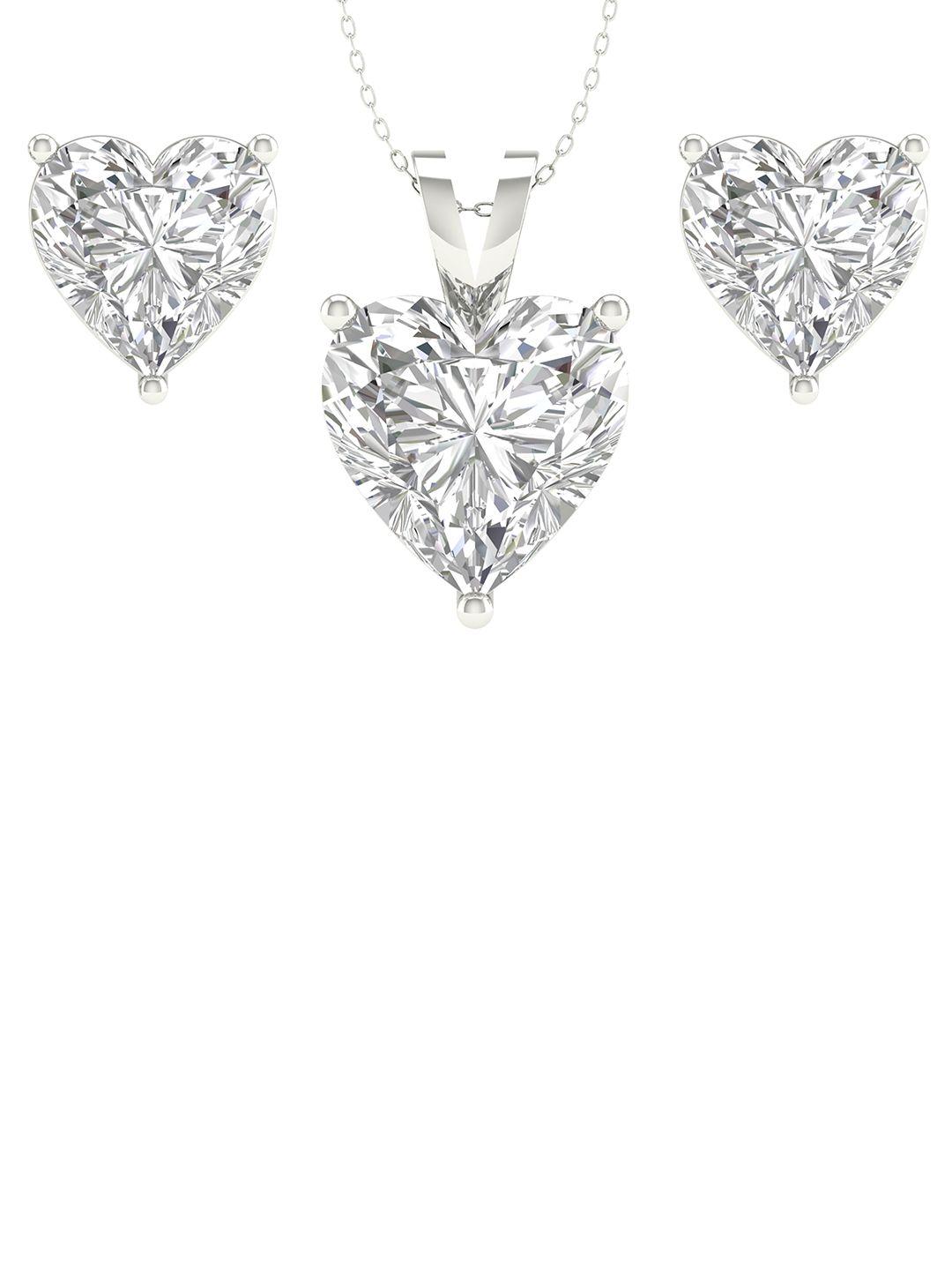 orionz silver-plated cz studded jewellery set