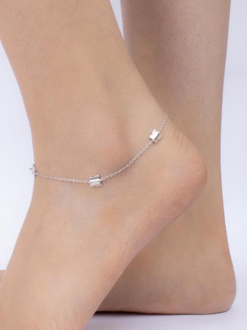 ornate jewels 92.5 sterling silver anklet for women