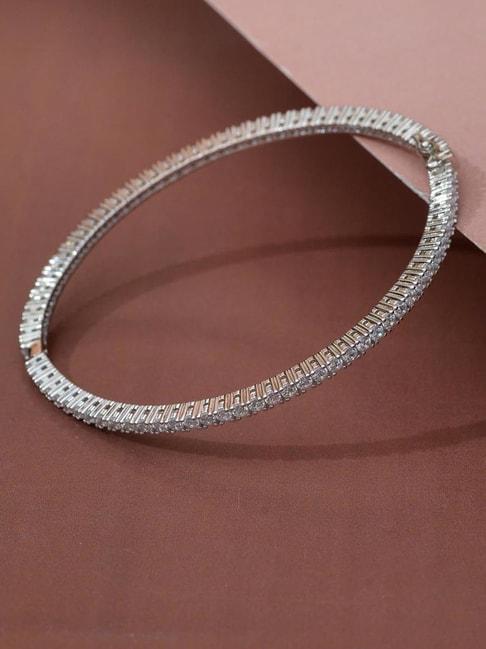 ornate jewels 92.5 sterling silver eternity bangle for women