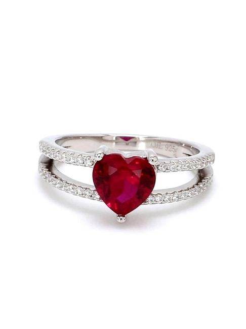 ornate jewels 92.5 sterling silver heart ring for women