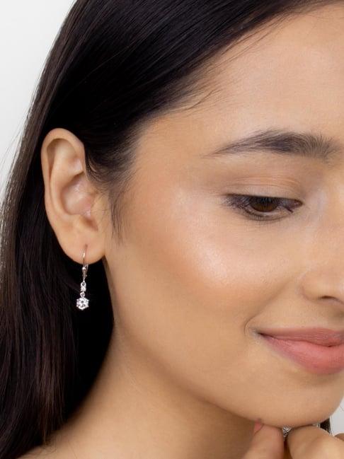 ornate jewels 92.5 sterling silver cubic zirconia earrings for women