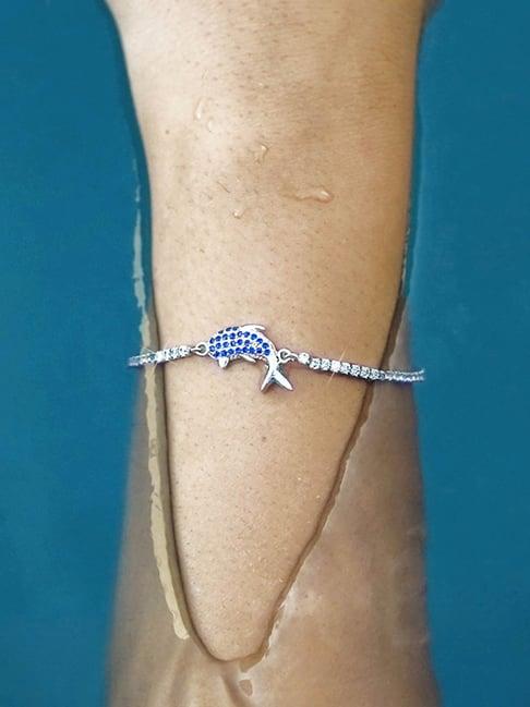 ornate jewels 92.5 sterling silver fish bracelet for women