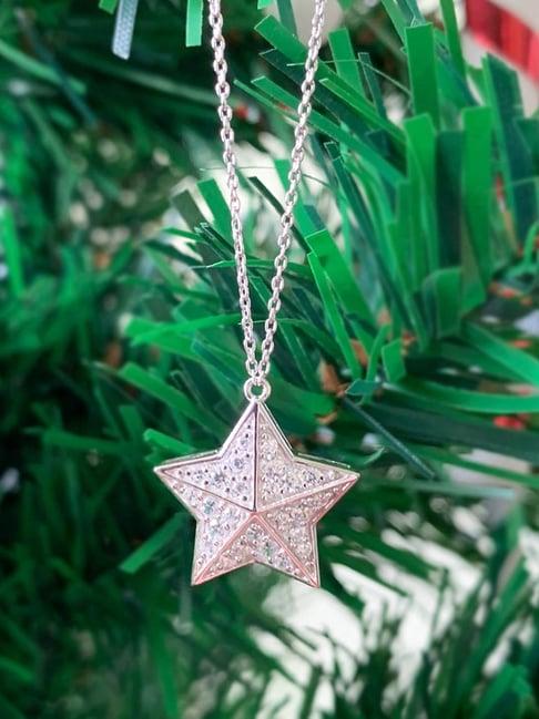 ornate jewels 92.5 sterling silver star pendant for women