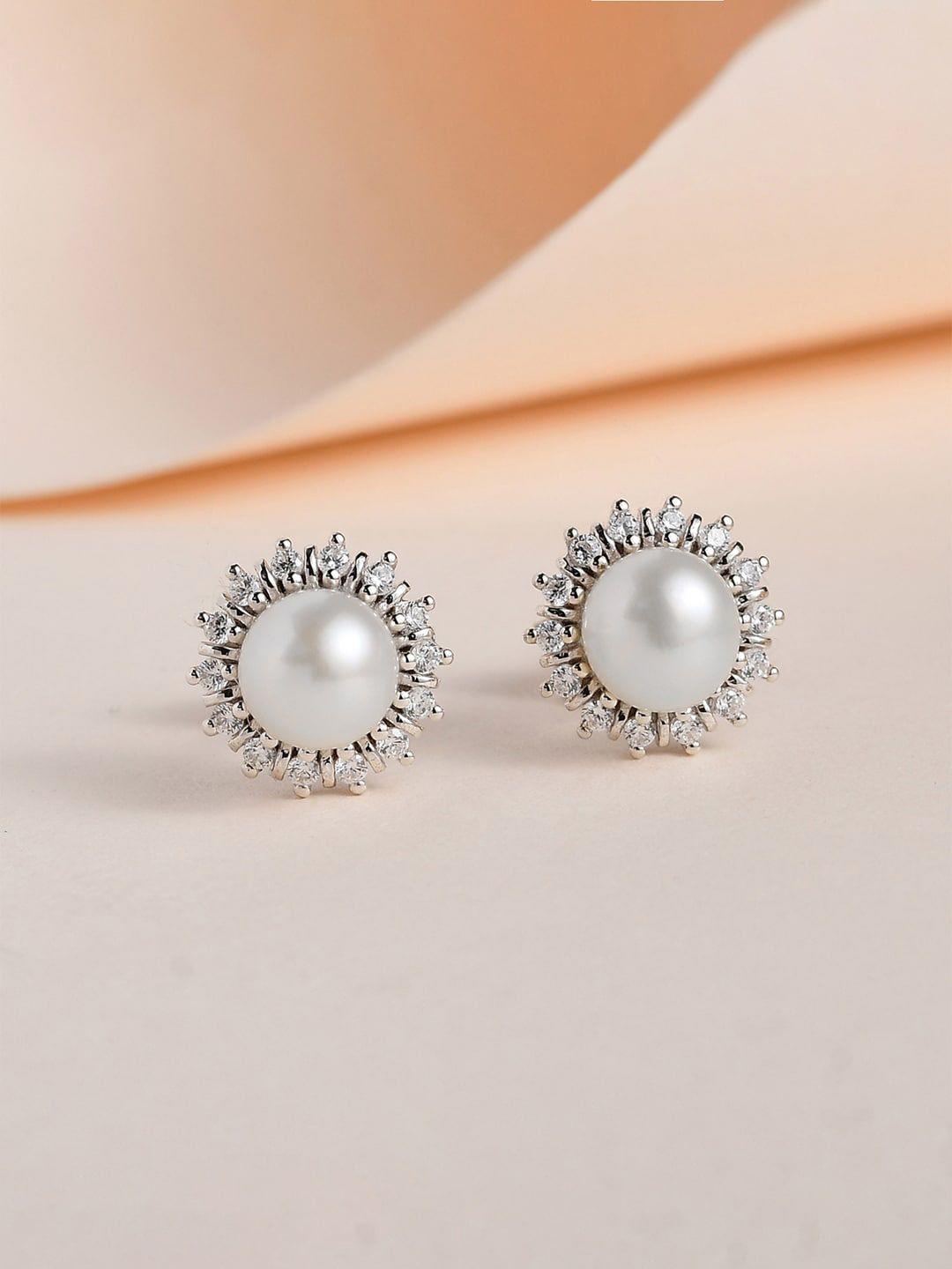 ornate jewels circular studs earrings