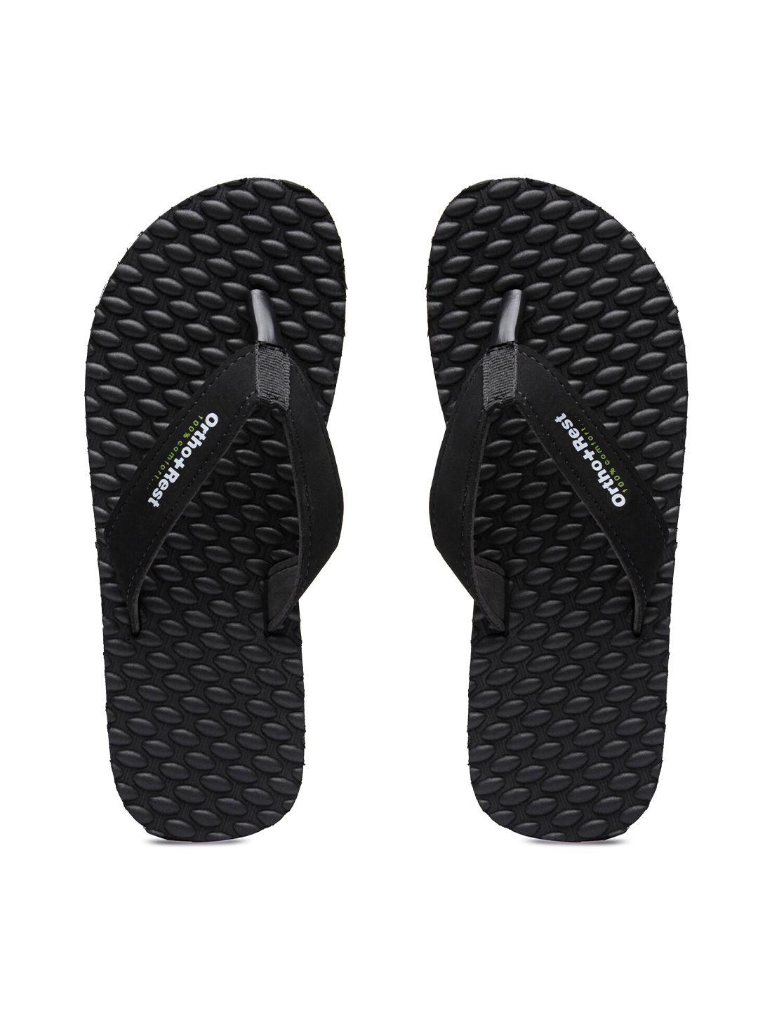ortho rest women black & white rubber thong flip-flops