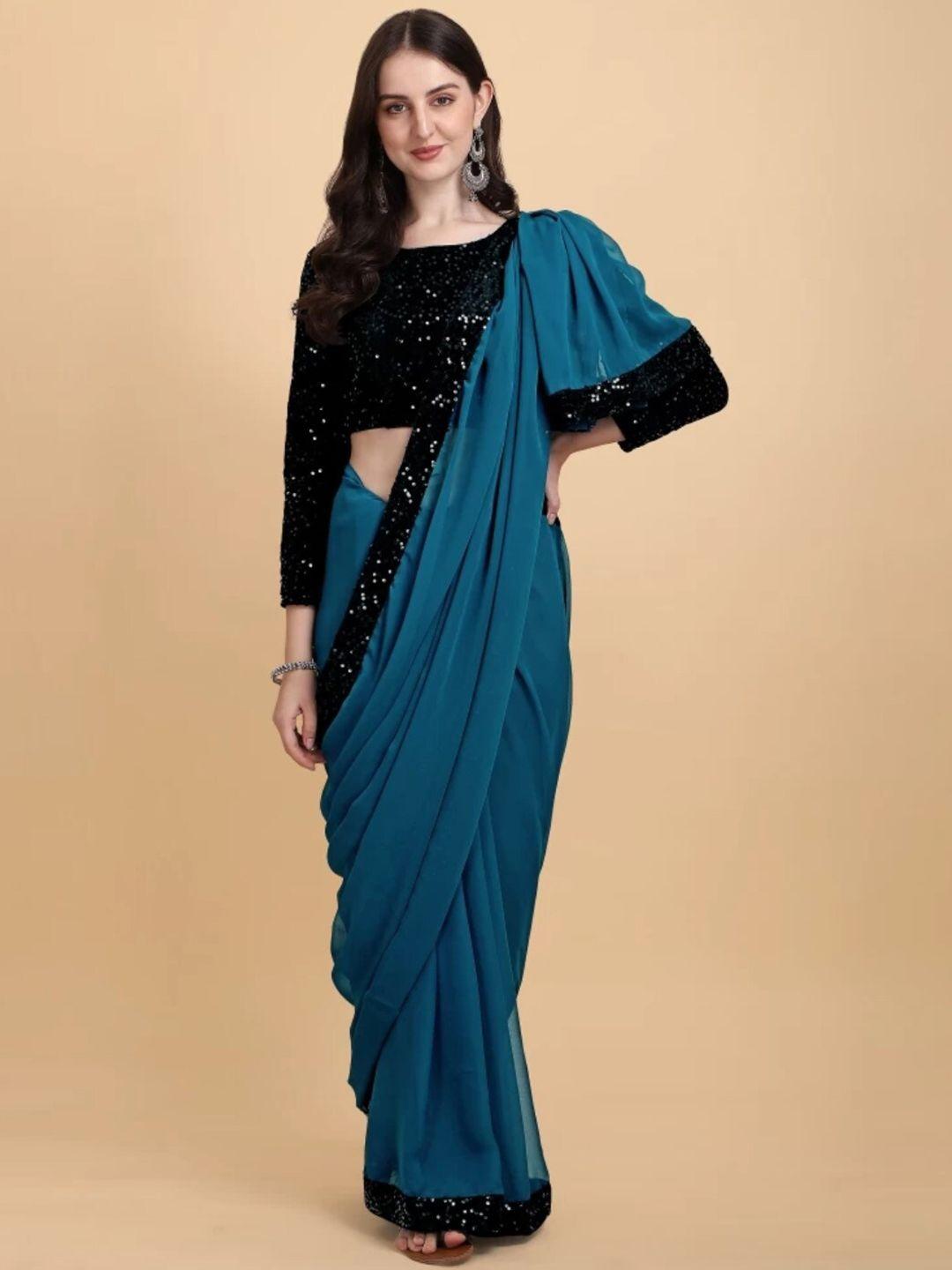 orus embellished pure georgette saree