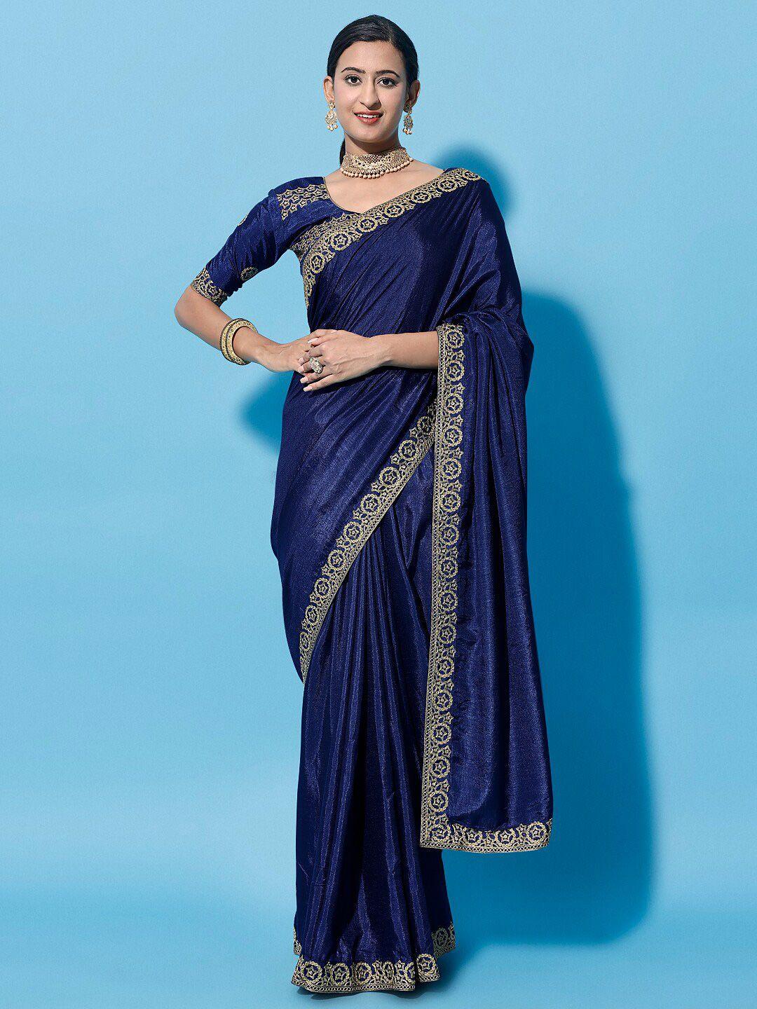 orus embroidered silk cotton saree