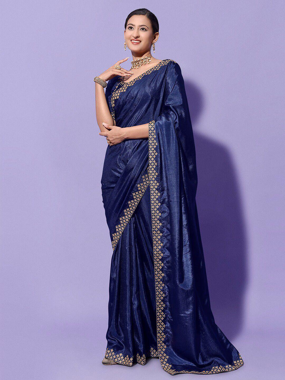 orus embroidered silk cotton saree