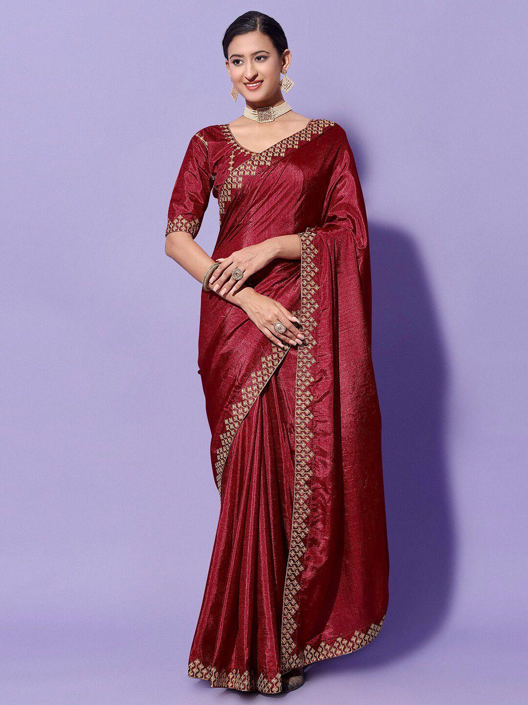 orus embroidered silk cotton saree